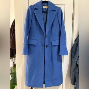 Michael Kors Wool Coat - Sky Blue - Small